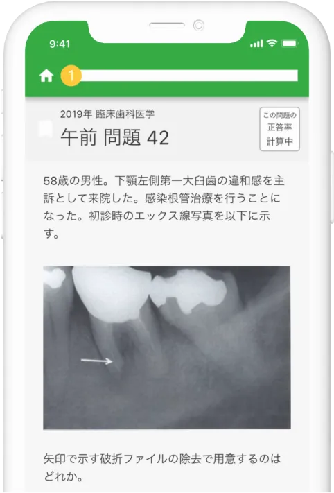 問題解答の画面